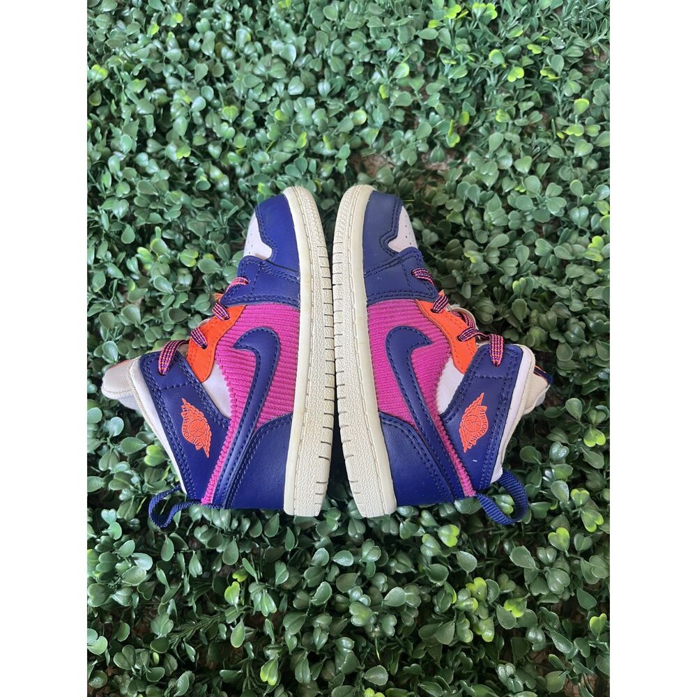 7c Nike Jordan 1 Mid Fire Pink Barely Grape TD
